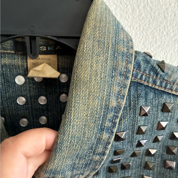 Toska Vintage Denim Jeans Vest With Studs L - Picture 10 of 11